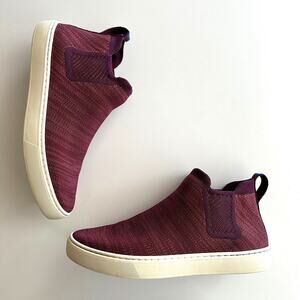 Rothy's Chelsea Recycled Washable Slip On Comfort Ankle Boot Plum Melange wmn 9